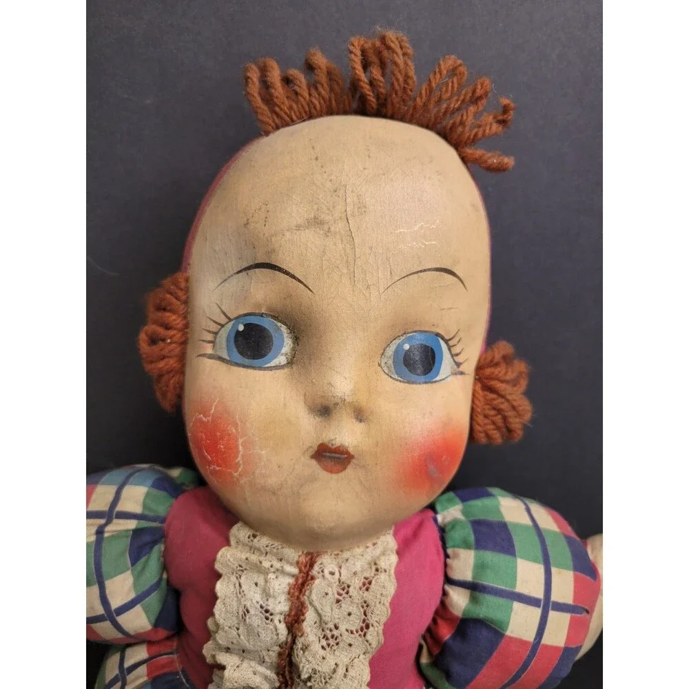 Vintage Gund Composite Face Stuffed Doll